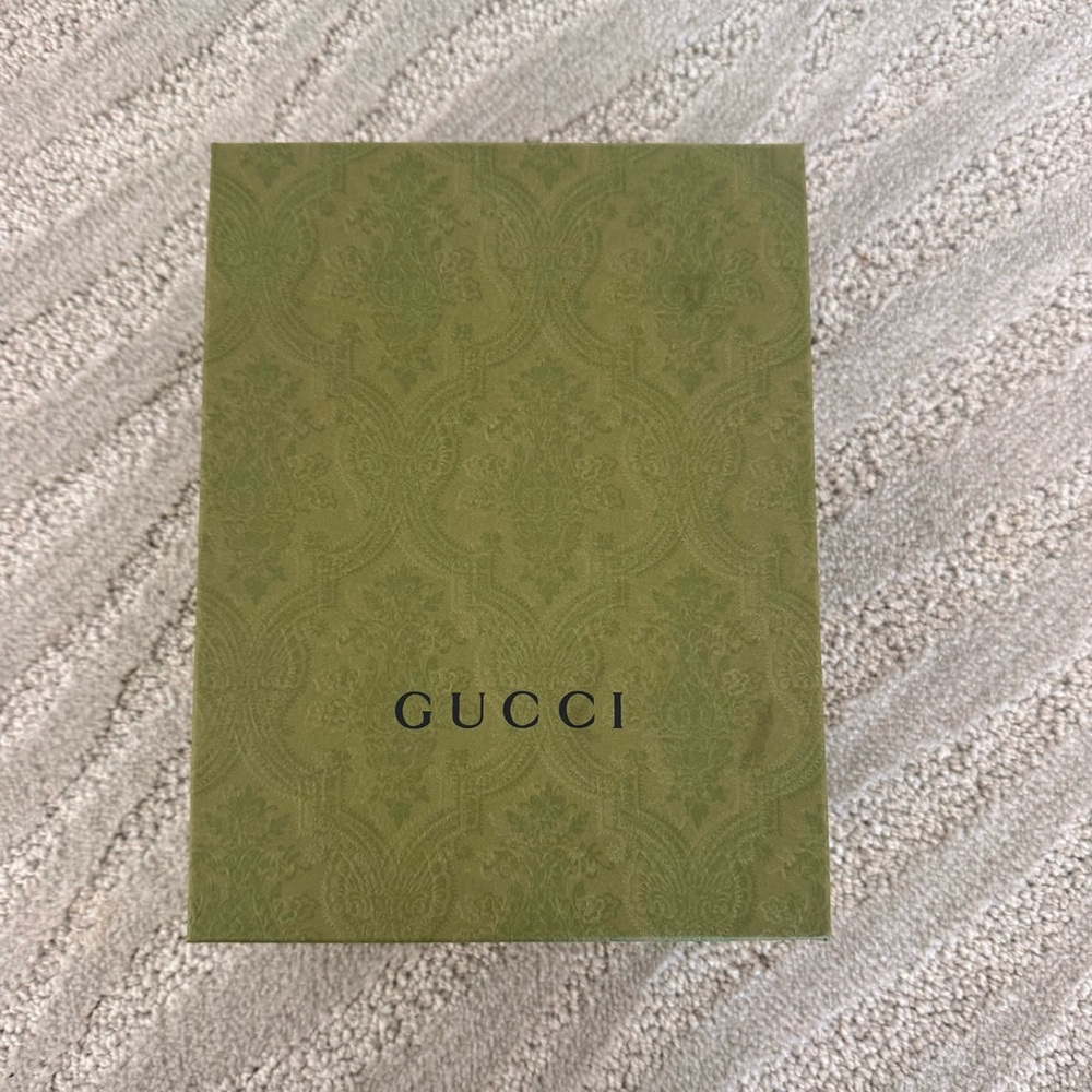 Gucci Olive Green Patterned GiftBox and Shopping Bag